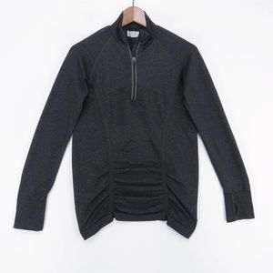 Athleta Fast Track Ruched 1/2 Zip Medium